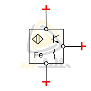 نماد سنسور القایی سه سیمه طبق استاندارد IEC