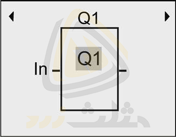 نماد بلوک Q1 روی نمایشگر در برنامه نویسی لوگو زیمنس