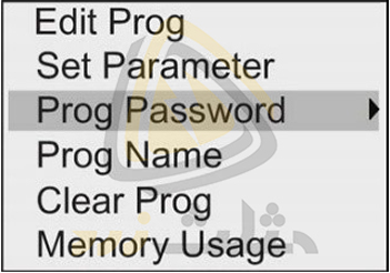 رمز گذاری روی برنامه لوگو از طریق گزینه Prog password