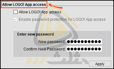 • Allow LOGO! App access