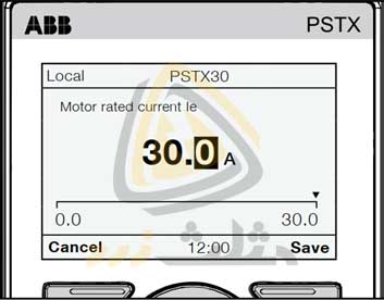 تنظیمات سافت استارتر ABB PSTX