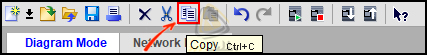 منوی Copy در Standard toolbar