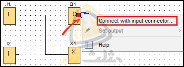 گزینه Connect with input connector