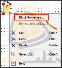 block properties در منوی Edit