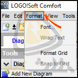 منوی Format در لوگوسافت