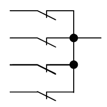 مدار الکتریکی معادل با بلوک NAND