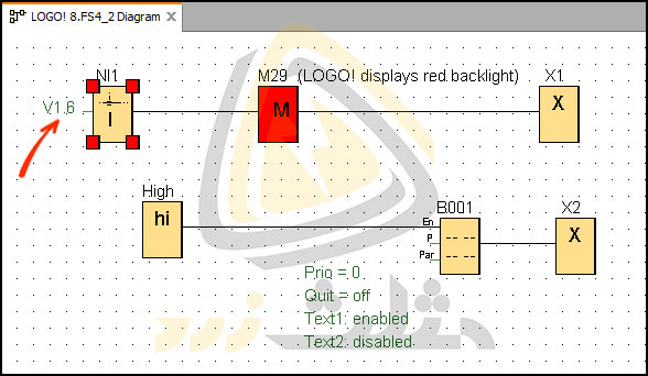 نحوه تنظیمات بلوک NI1 در اتصال دو لوگو به روش سوم