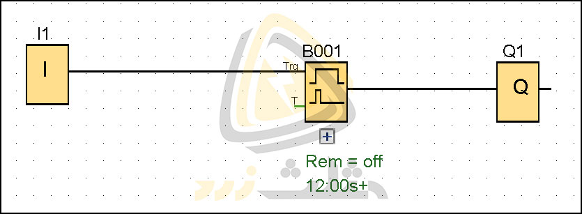 مثال از بلوک Wiping relay (Pulse output)