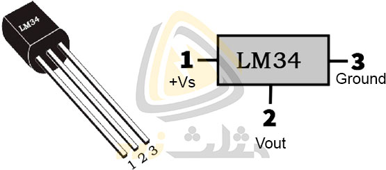 پایه های سنسور LM34