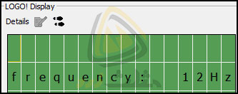نمایش داده در نمایشگر لوگو در استفاده از شمارنده فرکانس