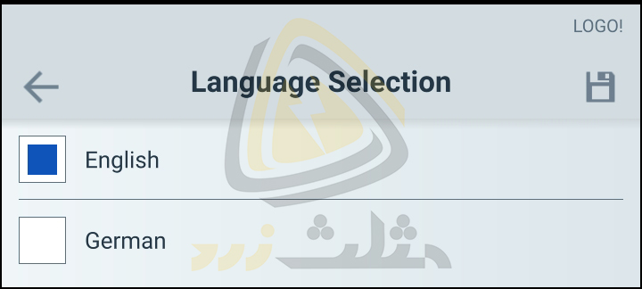 پنجره Language Selection 