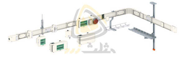 یک سیستم باسبار برای توزیع انرژی در حد متوسط از سری Canalis KN با جریان 40 تا 160 آمپر