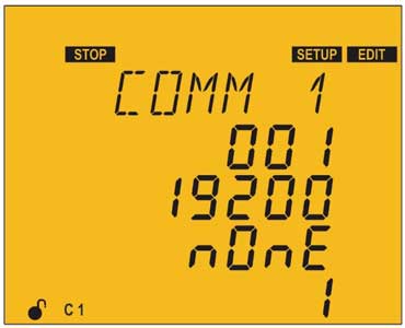 صفحه ی تنظیمات پورت RS-485 رگولاتور
